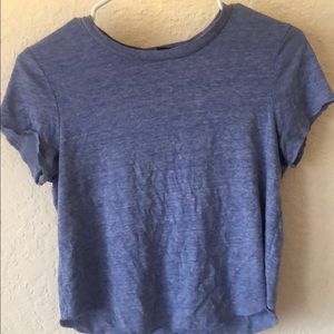 blue crop top